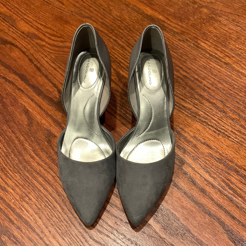 Gray Suede Heel